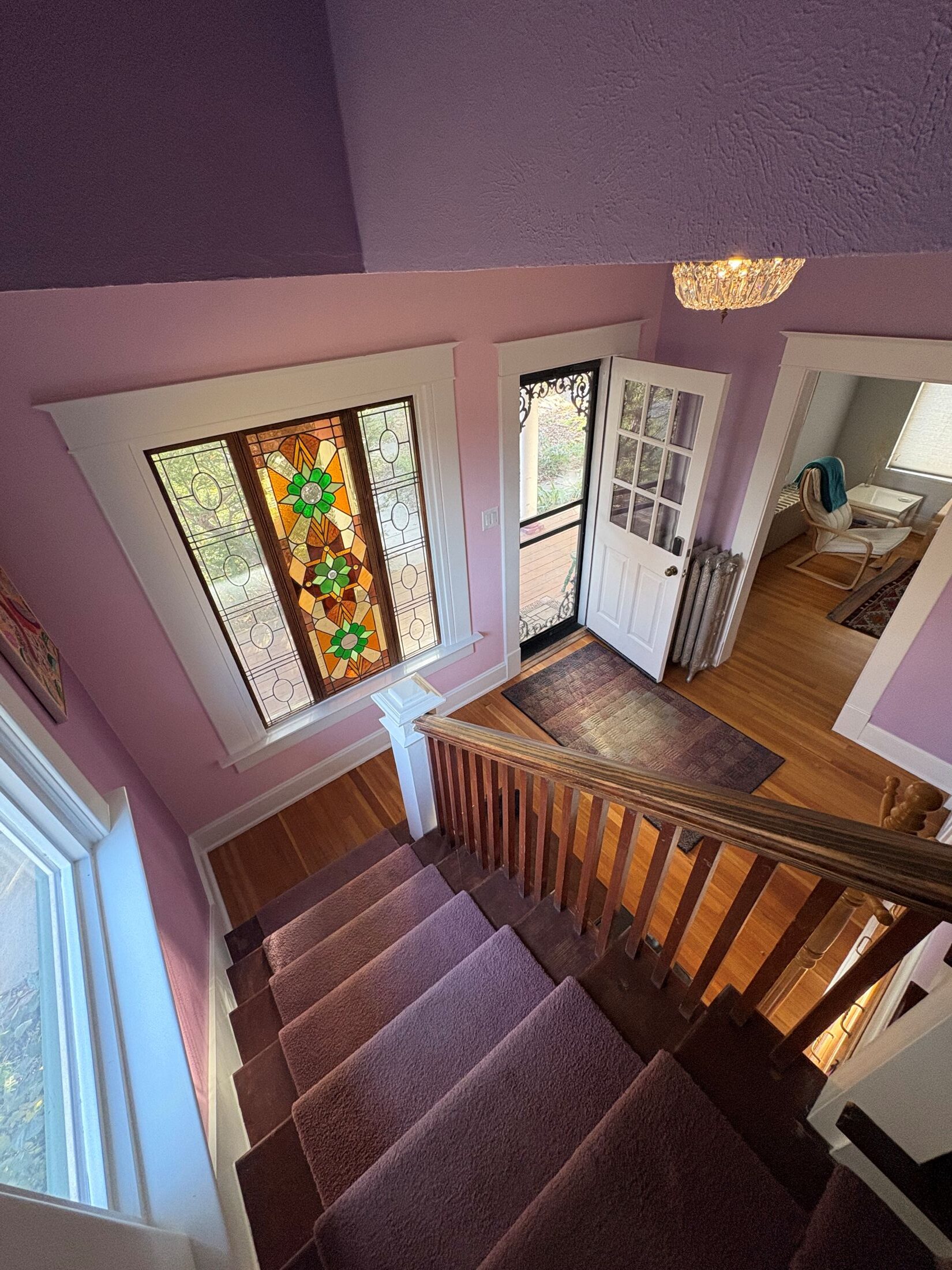 Lavender Residency Carpeted Stairwell